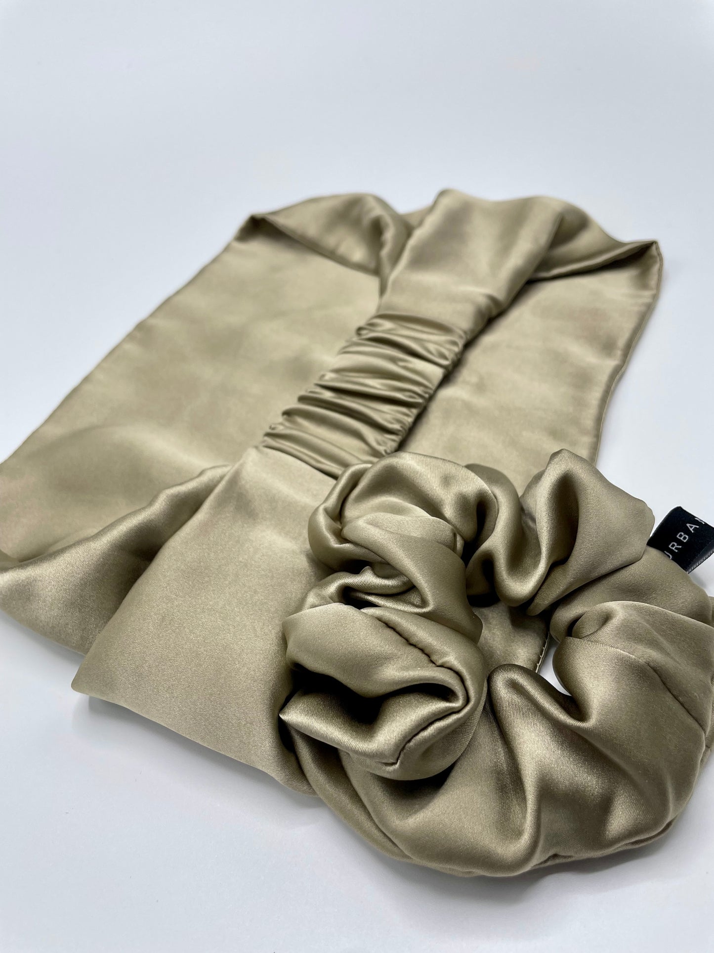 MULBERRY SILK HAIR BAND & SCRUNCHIE - DESERT